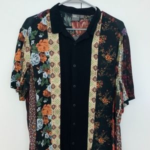 Striped Pattern Button Up